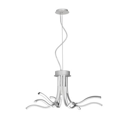 Ceiling 90cm, 60W LED, 3000K, 4800lm Dimmable, Silver Chrome